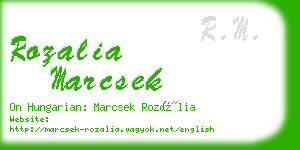 rozalia marcsek business card